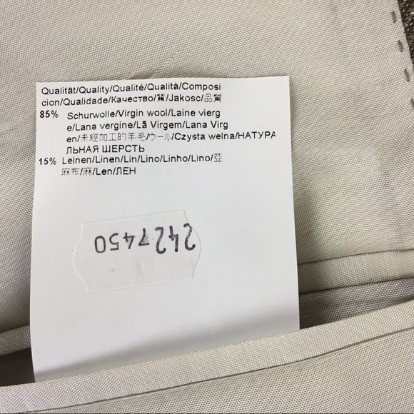 Hugo Boss NWOT Linen Wool Blend Blazer in Wheat. Sz. 42L - Picture 8 of 9